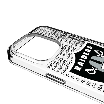 Las Vegas Raiders Text Backdrop Clear Phone Case for Apple iPhone