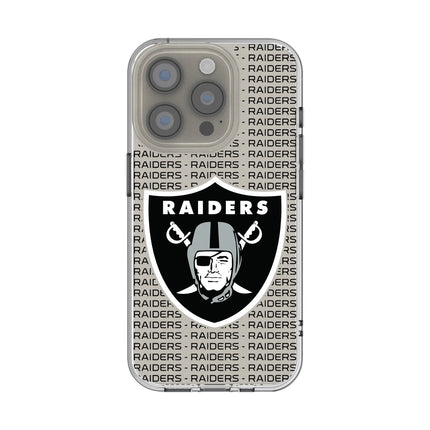 Las Vegas Raiders Text Backdrop Clear Phone Case for Apple iPhone