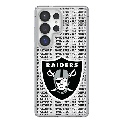 Las Vegas Raiders Text Backdrop Clear Phone Case for Samsung Galaxy