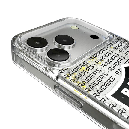 Las Vegas Raiders Text Backdrop Glitter Phone Case for Apple iPhone