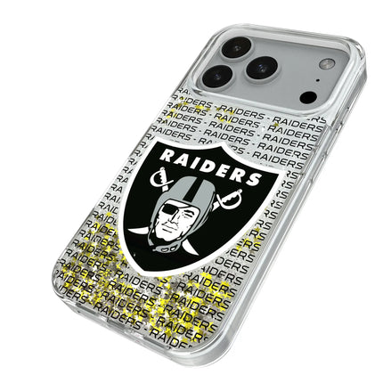 Las Vegas Raiders Text Backdrop Glitter Phone Case for Apple iPhone