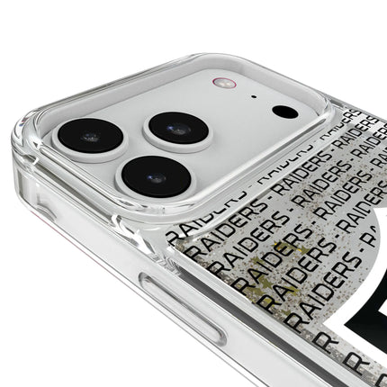 Las Vegas Raiders Text Backdrop Glitter Phone Case for Apple iPhone