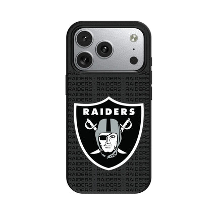 Las Vegas Raiders Text Backdrop MagSafe Compatible Phone Case for Apple iPhone