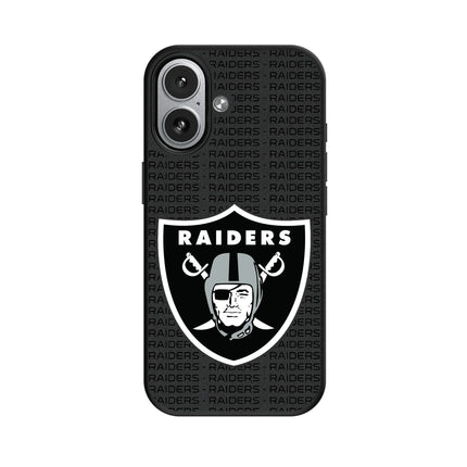 Las Vegas Raiders Text Backdrop MagSafe Compatible Phone Case for Apple iPhone