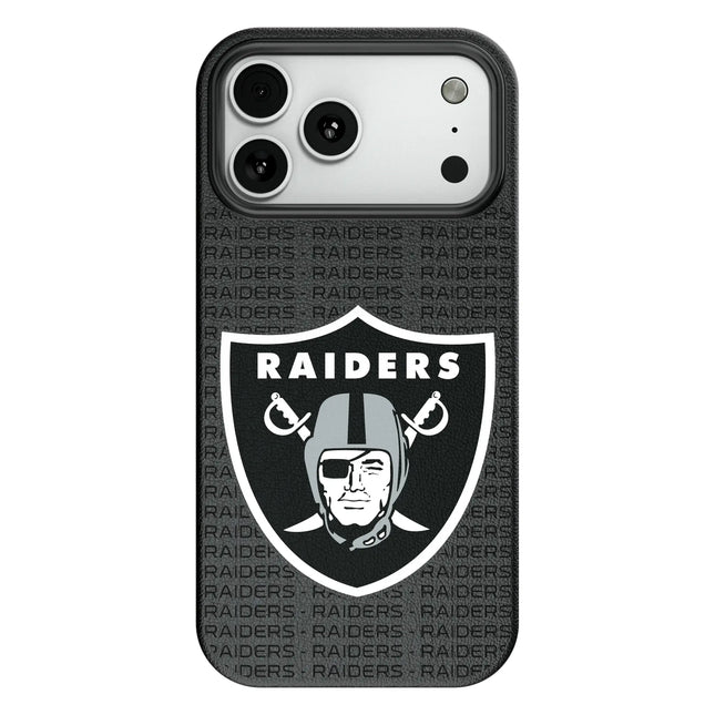 Las Vegas Raiders Text Backdrop MagSafe Compatible Phone Case for Apple iPhone