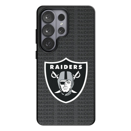 Las Vegas Raiders Text Backdrop MagSafe Compatible Phone Case for Samsung Galaxy