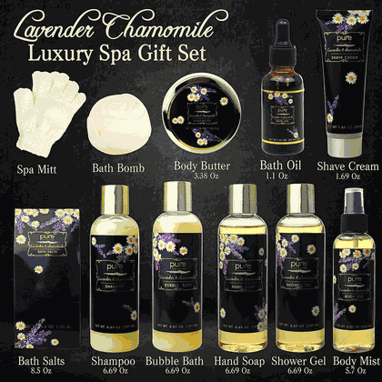 Lavender Chamomile Natural Spa Bath Gift Set