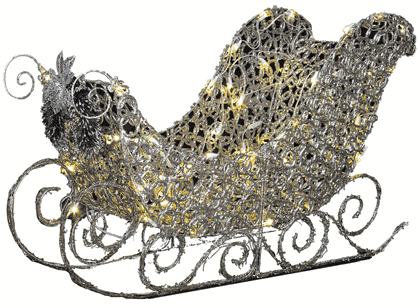LED Wire-Ring Sparkle Sleigh