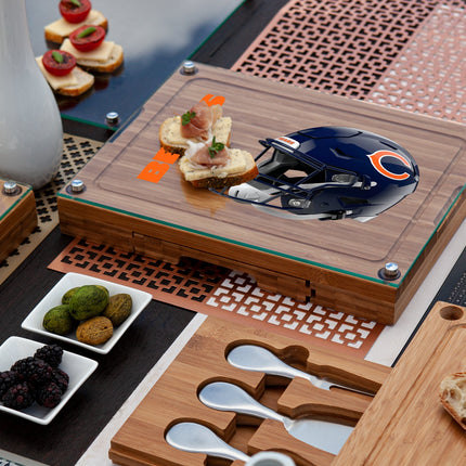 Chicago Bears - Concerto Glass Top Cheese Cutting Board & Tools Set