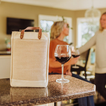 Pinot Jute 2 Bottle Insulated Wine Bag