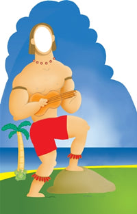 Life Size Hawaiian Guy Standee