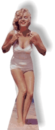 Life Size Marilyn Monroe Standee - White Swimsuit