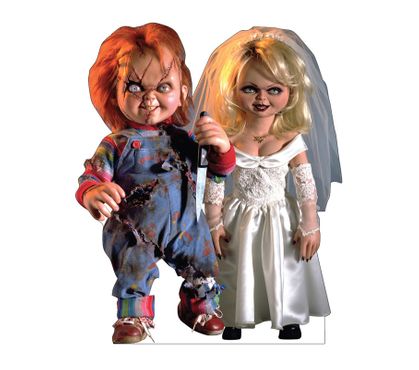 Lifesize Chucky and His Bride Cardboard Cutout
