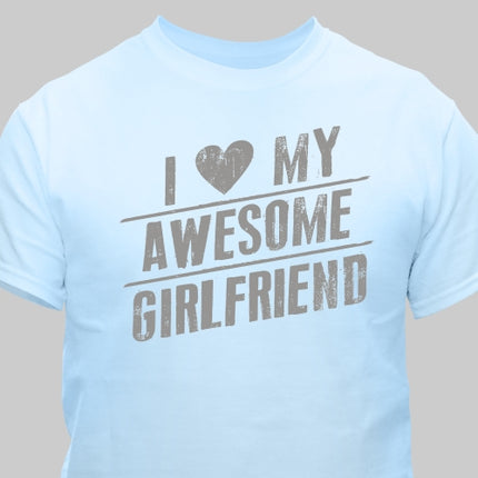 Personalized I Love My Awesome T-Shirt