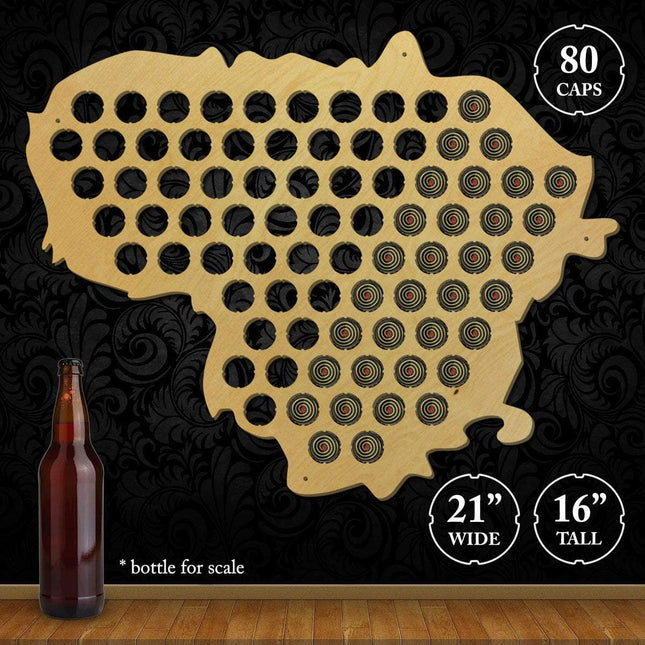 Lithuania Beer Cap Map