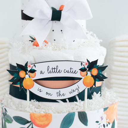 Little Clementine Diaper Cake