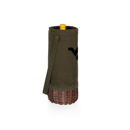 West Virginia Mountaineers Malbec Insulated Canvas Wine Bottle Basket