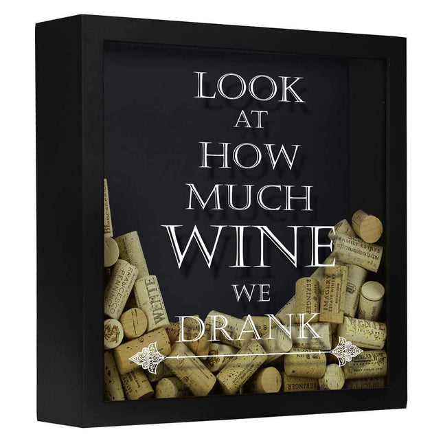 Look at How Much Wine We Drank Wine Cork Shadow Box