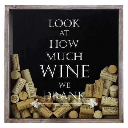 Look at How Much Wine We Drank Wine Cork Shadow Box
