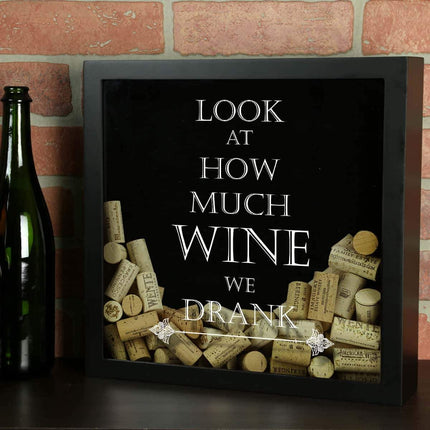 Look at How Much Wine We Drank Wine Cork Shadow Box