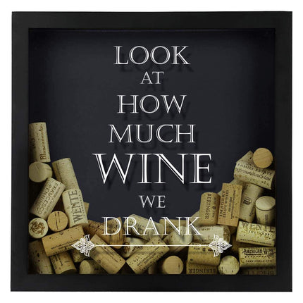 Look at How Much Wine We Drank Wine Cork Shadow Box