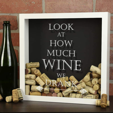 Look at How Much Wine We Drank Wine Cork Shadow Box