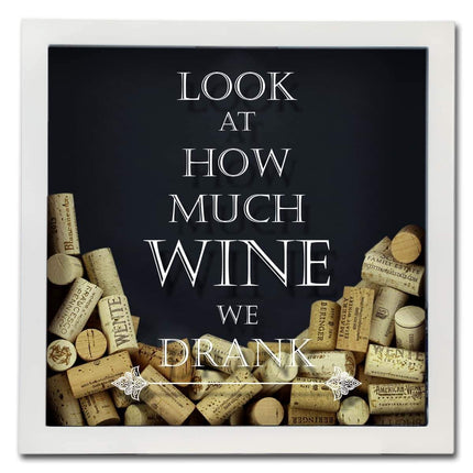 Look at How Much Wine We Drank Wine Cork Shadow Box
