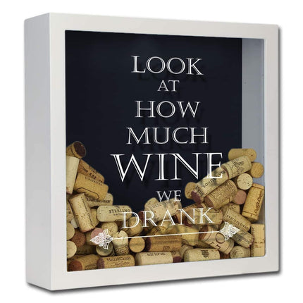 Look at How Much Wine We Drank Wine Cork Shadow Box