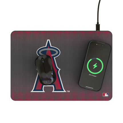 Los Angeles Angels Linen 15-Watt Wireless Charger and Mouse Pad