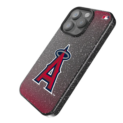 Los Angeles Angels Linen Black Bling Phone Case for Apple iPhone