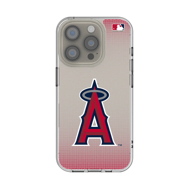 Los Angeles Angels Linen Clear Phone Case for Apple iPhone