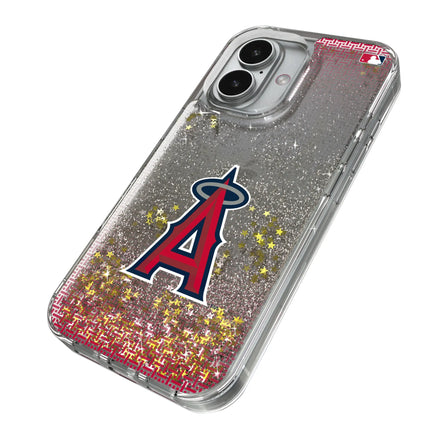 Los Angeles Angels Linen Glitter Phone Case for Apple iPhone