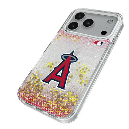 Los Angeles Angels Linen Glitter Phone Case for Apple iPhone