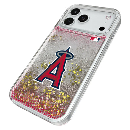Los Angeles Angels Linen Glitter Phone Case for Apple iPhone
