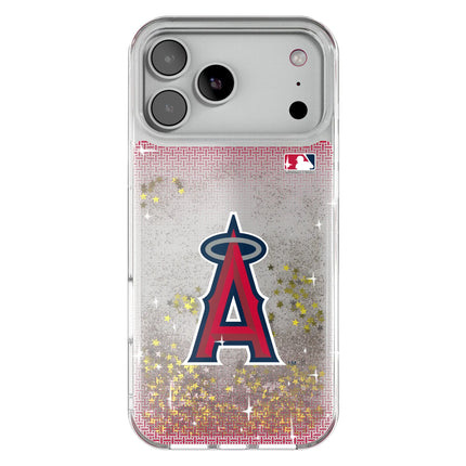 Los Angeles Angels Linen Glitter Phone Case for Apple iPhone