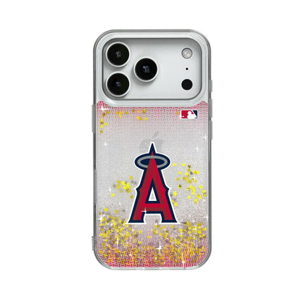 Los Angeles Angels Linen Glitter Phone Case for Apple iPhone