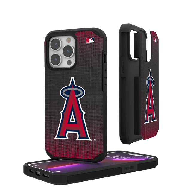 Los Angeles Angels Linen Rugged Phone Case for Apple iPhone
