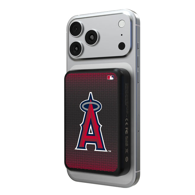 Los Angeles Angels Linen Wireless Mag Power Bank