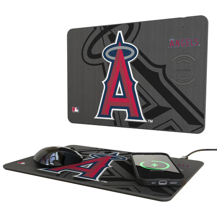 Los Angeles Angels Monocolor Tilt 15-Watt Wireless Charger and Mouse Pad