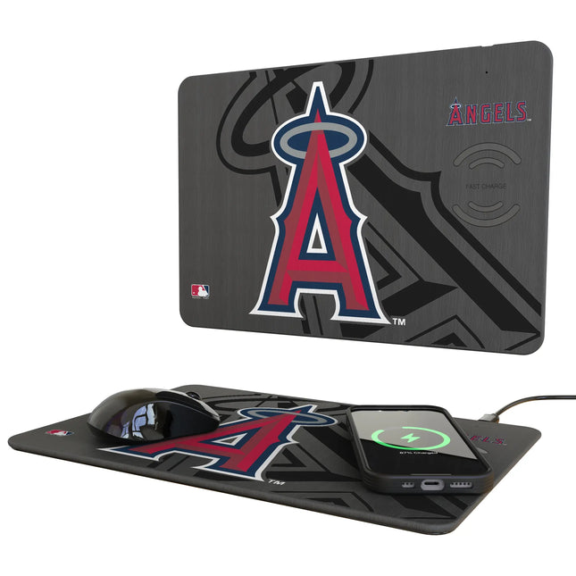 Los Angeles Angels Monocolor Tilt 15-Watt Wireless Charger and Mouse Pad