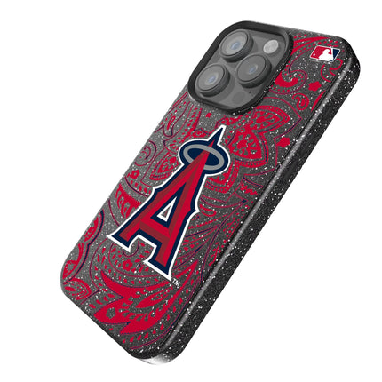 Los Angeles Angels Paisley Black Bling Phone Case for Apple iPhone