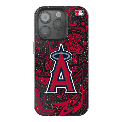 Los Angeles Angels Paisley Black Bling Phone Case for Apple iPhone