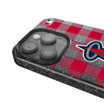 Los Angeles Angels Plaid Black Bling Phone Case for Apple iPhone