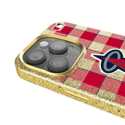 Los Angeles Angels Plaid Bling Phone Case for Apple iPhone