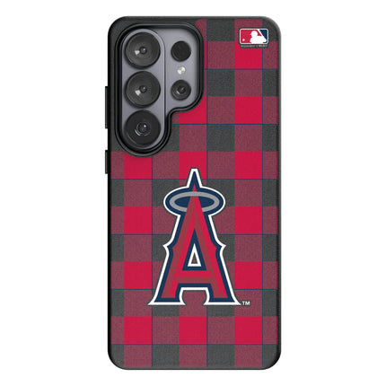 Los Angeles Angels Plaid MagSafe Compatible Phone Case for Samsung Galaxy