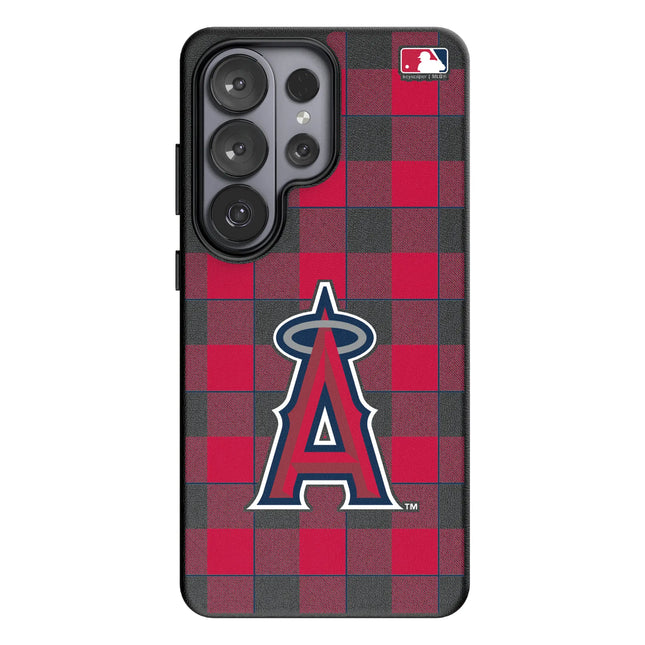 Los Angeles Angels Plaid MagSafe Compatible Phone Case for Samsung Galaxy