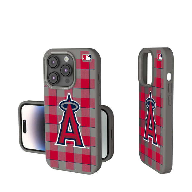 Los Angeles Angels Plaid Soft Touch Phone Case for Apple iPhone