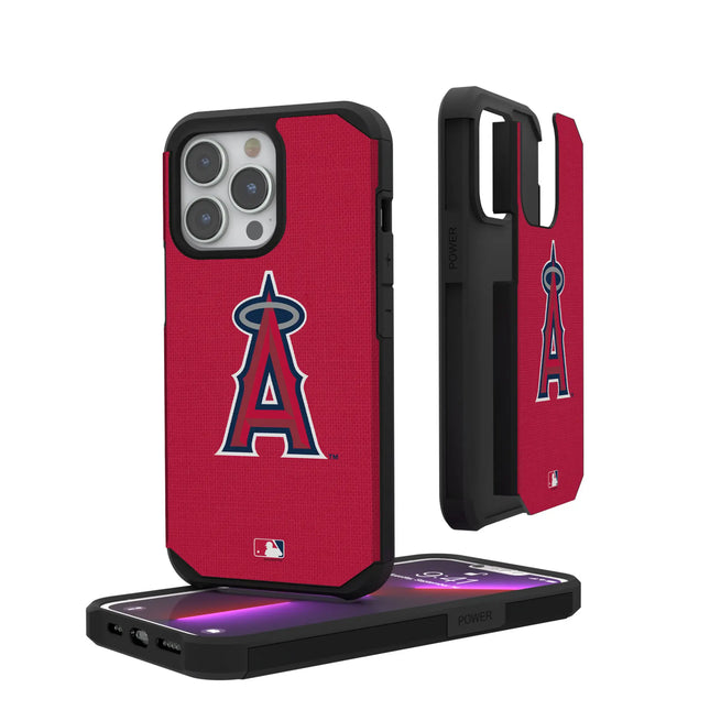 Los Angeles Angels Solid Rugged Phone Case for Apple iPhone