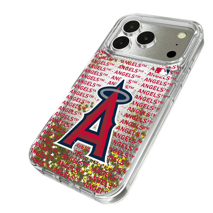 Los Angeles Angels Text Backdrop Glitter Phone Case for Apple iPhone