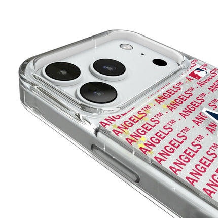 Los Angeles Angels Text Backdrop Glitter Phone Case for Apple iPhone